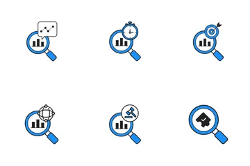 Análise e visualização de dados Pacote de Ícones