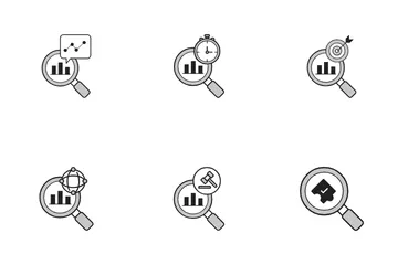 Análise e visualização de dados Pacote de Ícones