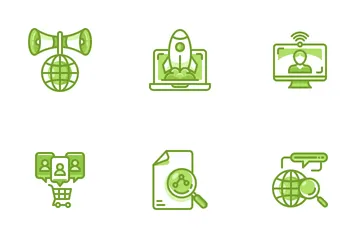 Analista de Datos Digitales Paquete de Iconos
