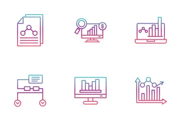 Analyse de données moderne Icon Pack