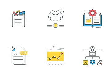 Analyse de données Vol - 2 Pack d'Icônes