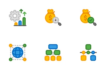 Analyse et gestion commerciales Pack d'Icônes