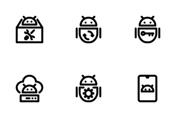 Android App Development Outline Style Icon Pack