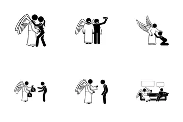 Angel And Human Icon Pack