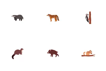 Animais da Taiga Pacote de Ícones