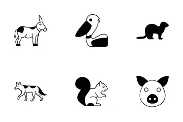 Animais e pássaros Pacote de Ícones