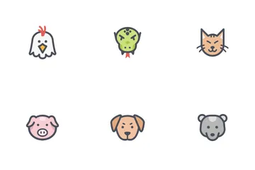 동물과 애완동물 아이콘 팩