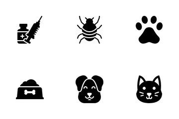 Animal de estimação e veterinário Icon Pack