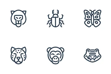 Animales de la selva Paquete de Iconos