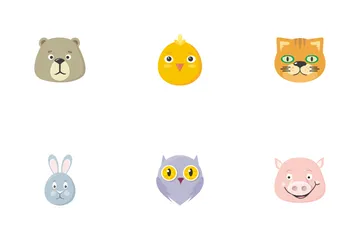 Animal Face And Mask Icon Pack