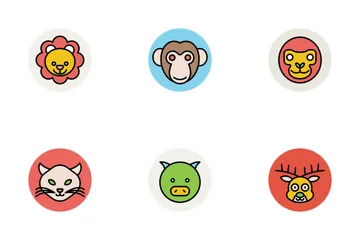 Animal Face Avatars Icon Pack