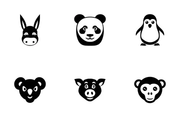 Animal Faces Vector Icons Icon Pack