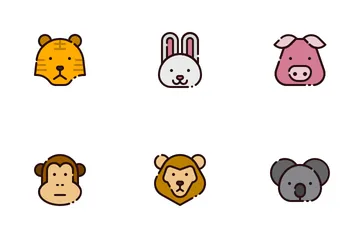 Animal Filled Outline Icon Pack