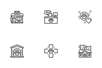 Animal Pet Shelter Icon Pack