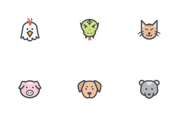 Animales y mascotas Paquete de Iconos