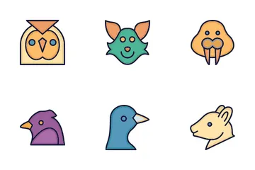 Animales y aves Paquete de Iconos