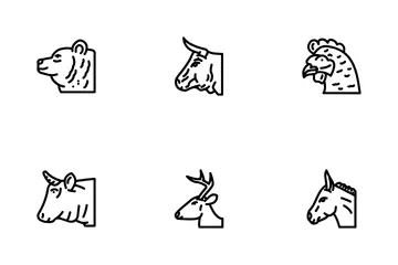 Animal Zoo Pet Face Farm Icon Pack