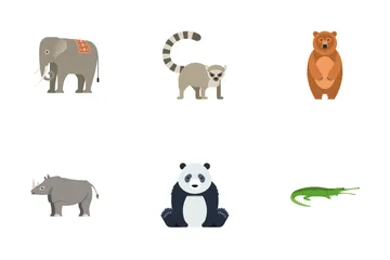 Animales asiáticos Paquete de Iconos