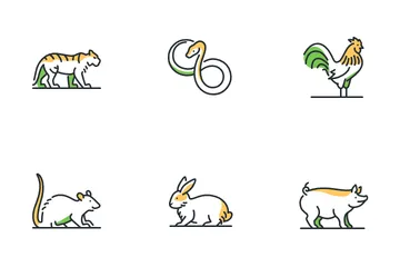 Animales chinos Icon Pack