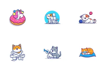 Animales bonitos Paquete de Iconos