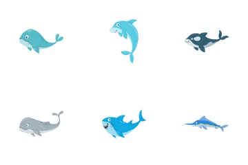 Animales marinos Paquete de Iconos
