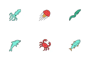 Animales marinos Paquete de Iconos