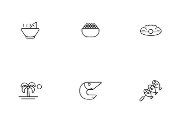 Animales marinos para comer Paquete de Iconos