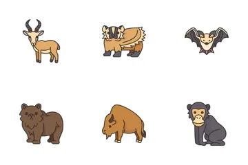 Animales salvajes Paquete de Iconos