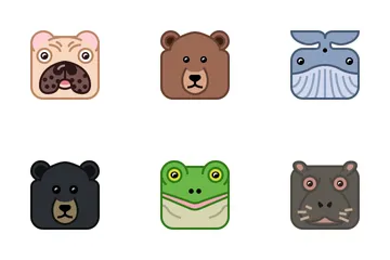 Animali quadrati Icon Pack