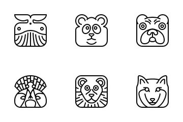 Animali quadrati Icon Pack