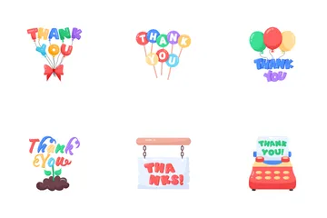 Animated Thank You Stickers Icon Pack