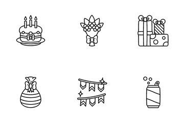 Aniversário e festa Icon Pack