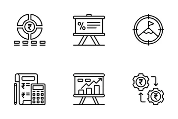 Année financière Pack d'Icônes