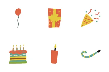 Fête d'anniversaire Icon Pack