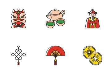 Ano Novo Chinês Pacote de Ícones