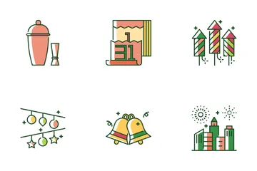 Año Nuevo Paquete de Iconos