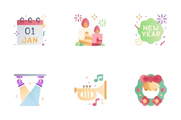 Año Nuevo Icono Pack