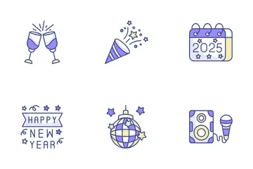 Año Nuevo Paquete de Iconos