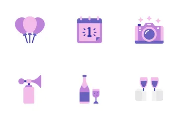 Año Nuevo Paquete de Iconos