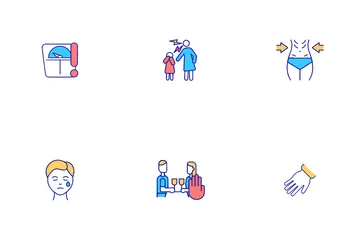 Anorexie und Bulimie Icon Pack