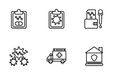 Anticipación del virus Corona Paquete de Iconos