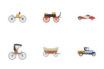 Antique Vintage Transportation Icon Pack