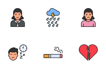 Anxiety And Depression Icon Pack