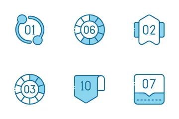 Anzahl der Infografiken Symbolpack