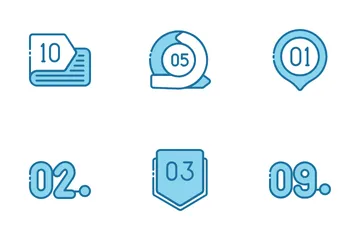 Anzahl der Infografiken Symbolpack