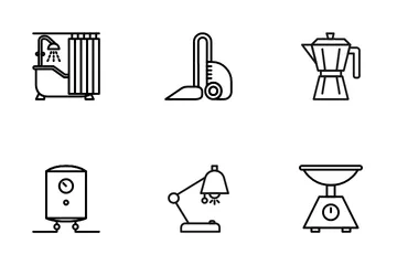 Eletrodomésticos e eletrônicos Pacote de Ícones