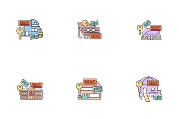 Apartment For Rent Icon Pack