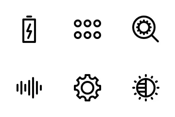 Paramètres de l'appareil (contour) Pack d'Icônes
