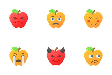 Apfel-Emoji Symbolpack