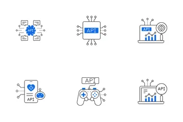 API 통합 및 개발 아이콘 팩